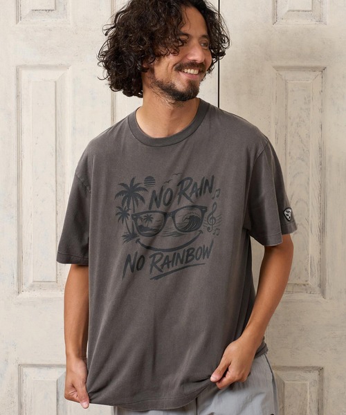 No Rain No Rainbow(ノーレインノーレインボー)の「mt10672- surf graphic print fade T-shirt サーフデザインプリントTシャツ(NR26W-27)(Tシャツ/カットソー・メンズ・ブラック/グレー/ネイビー・L/M/S/XL)」の18枚目の写真