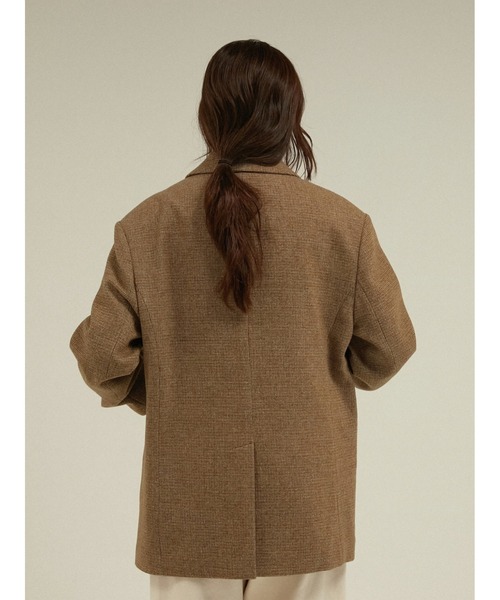 LA PEAU DE GEM(ラポドゥジェム)の「ウールキルティングジャケットコート ツイード 中綿入り / 【 LA PEAU DE GEM 】 quilting jacket coat(チェスターコート・レディース・ブラウン/ベージュ/ブラック・SMALL/MEDIUM)」の8枚目の写真