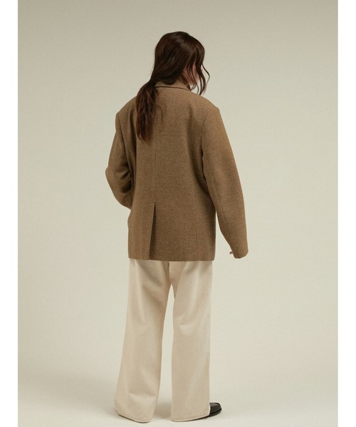 LA PEAU DE GEM(ラポドゥジェム)の「ウールキルティングジャケットコート ツイード 中綿入り / 【 LA PEAU DE GEM 】 quilting jacket coat(チェスターコート・レディース・ブラウン/ベージュ/ブラック・SMALL/MEDIUM)」の12枚目の写真