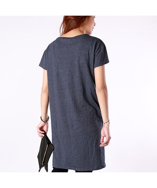 FREAK'S STORE(フリークスストア)の「カルベリーズ SUMMERY NIGHT DRESS Tシャツワンピース(シャツワンピース・レディース・オフホワイト/グレー/インディゴブルー・SMALL)」の5枚目の写真