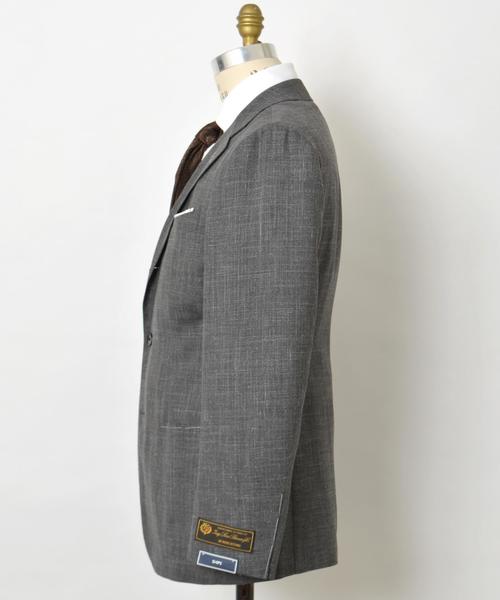 SHIPS（シップス）の「SD: 【ハンドライン】 "LORO PIANA" ライトジャケット （グレー）■（テーラードジャケット・メンズ・チャコールグレー・48/50/44/42/52/46）」の2枚目の写真
