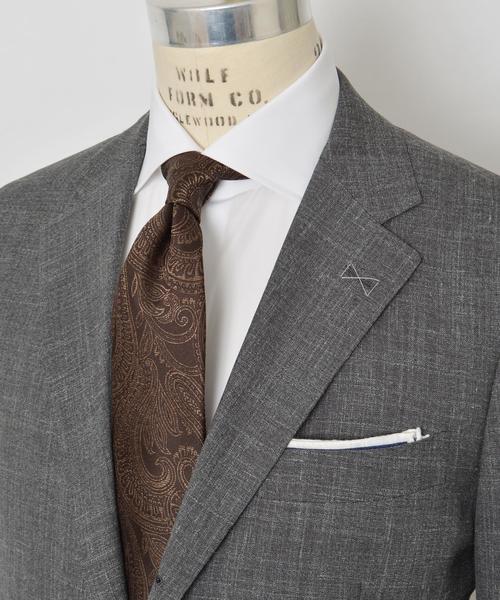 SHIPS（シップス）の「SD: 【ハンドライン】 "LORO PIANA" ライトジャケット （グレー）■（テーラードジャケット・メンズ・チャコールグレー・48/50/44/42/52/46）」の4枚目の写真