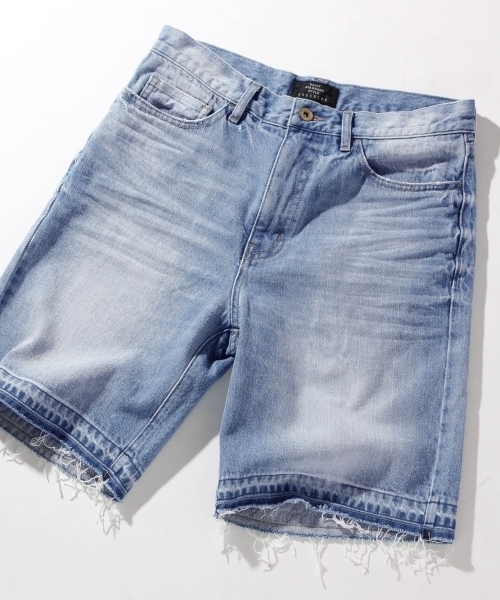 RAGEBLUE(レイジブルー)の「<コーンミルズ社製デニム使用>デニムショーツ/718700(デニムパンツ・メンズ・ブルー・LARGE/MEDIUM)」の1枚目の写真