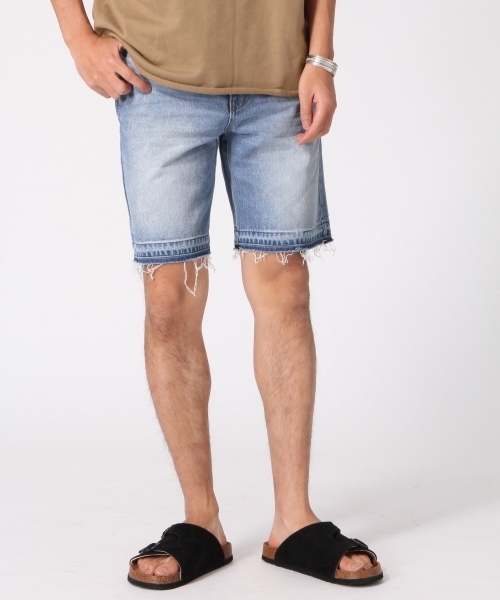 RAGEBLUE(レイジブルー)の「<コーンミルズ社製デニム使用>デニムショーツ/718700(デニムパンツ・メンズ・ブルー・LARGE/MEDIUM)」の2枚目の写真