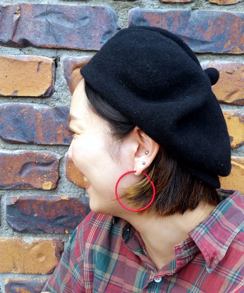 lala Born（ララボーン）の「【lalaBorn/ララボーン】5cm フープピアス（ピアス（両耳用）・レディース・ラベンダー/イエロー/オレンジ/ゴールド/ブルー/シルバー/ブラック/ホワイト/グリーン/ピンク/レッド・FREE）」の9枚目の写真