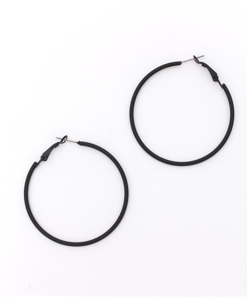 lala Born（ララボーン）の「【lalaBorn/ララボーン】5cm フープピアス（ピアス（両耳用）・レディース・ラベンダー/イエロー/オレンジ/ゴールド/ブルー/シルバー/ブラック/ホワイト/グリーン/ピンク/レッド・FREE）」の3枚目の写真