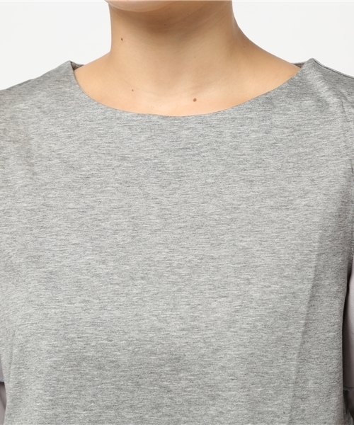 LBC(エルビーシー)の「シルケット天竺袖ティアードプルオーバー (Tシャツ/カットソー・レディース・オフホワイト/アッシュグレー/ブラック・MEDIUM)」の7枚目の写真