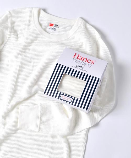 SHIPS（シップス）の「Hanes×SHIPS AUTHENTIC PRODUCTS: ワッフル ロングスリーブ Tシャツ■（Tシャツ/カットソー・メンズ・ホワイト/ネイビー/グレー・SMALL/MEDIUM/LARGE）」の16枚目の写真