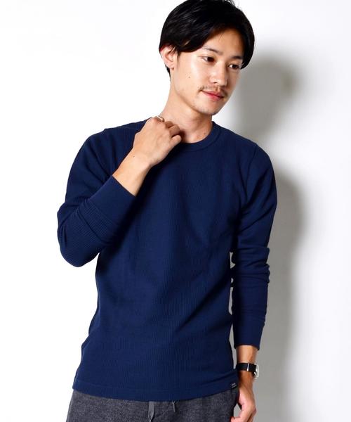 SHIPS（シップス）の「Hanes×SHIPS AUTHENTIC PRODUCTS: ワッフル ロングスリーブ Tシャツ■（Tシャツ/カットソー・メンズ・ホワイト/ネイビー/グレー・SMALL/MEDIUM/LARGE）」の4枚目の写真