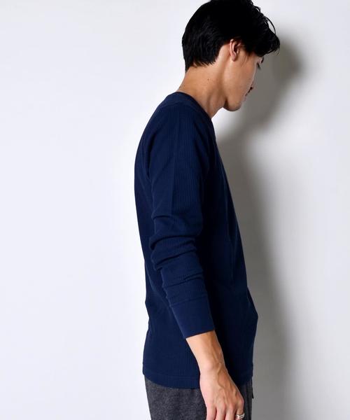 SHIPS（シップス）の「Hanes×SHIPS AUTHENTIC PRODUCTS: ワッフル ロングスリーブ Tシャツ■（Tシャツ/カットソー・メンズ・ホワイト/ネイビー/グレー・SMALL/MEDIUM/LARGE）」の5枚目の写真