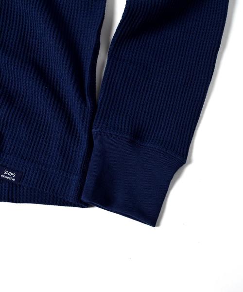 SHIPS（シップス）の「Hanes×SHIPS AUTHENTIC PRODUCTS: ワッフル ロングスリーブ Tシャツ■（Tシャツ/カットソー・メンズ・ホワイト/ネイビー/グレー・SMALL/MEDIUM/LARGE）」の10枚目の写真