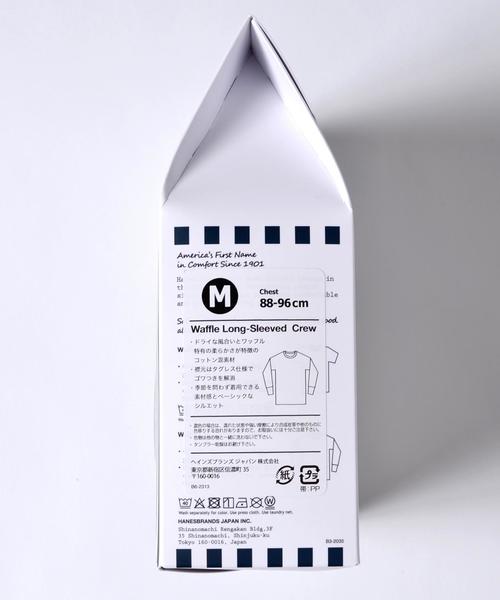 SHIPS（シップス）の「Hanes×SHIPS AUTHENTIC PRODUCTS: ワッフル ロングスリーブ Tシャツ■（Tシャツ/カットソー・メンズ・ホワイト/ネイビー/グレー・SMALL/MEDIUM/LARGE）」の9枚目の写真