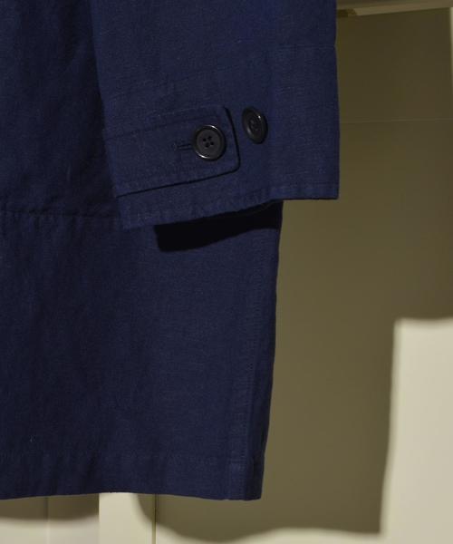 SHIPS JET BLUE（シップスジェットブルー）の「SHIPS JET  BLUE: リネンショップコート◇（ステンカラーコート・メンズ・ネイビー/オリーブ/ベージュ・LARGE/X-LARGE/MEDIUM/SMALL）」の6枚目の写真