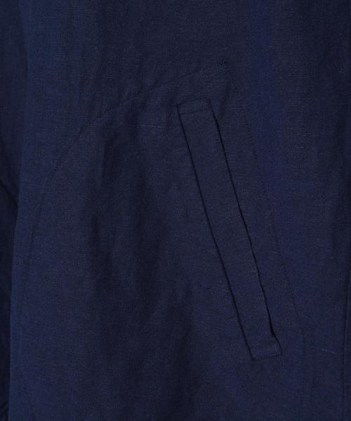 SHIPS JET BLUE（シップスジェットブルー）の「SHIPS JET  BLUE: リネンショップコート◇（ステンカラーコート・メンズ・ネイビー/オリーブ/ベージュ・LARGE/X-LARGE/MEDIUM/SMALL）」の7枚目の写真