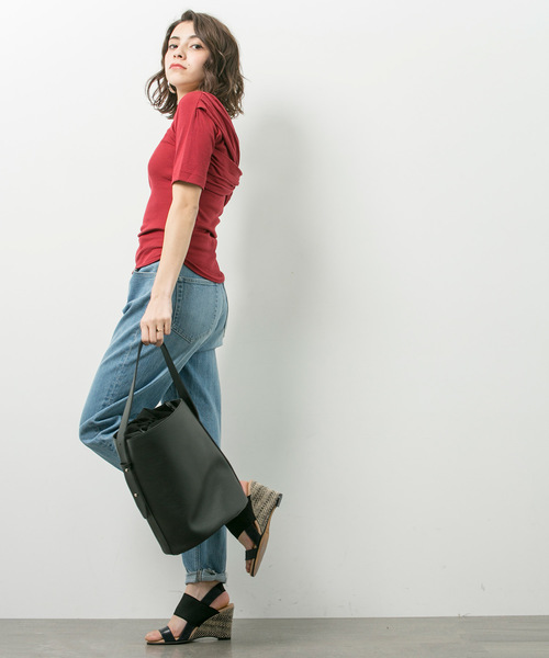 STUDIOUS（ステュディオス）の「【STUDIOUS】2WAYバケツショルダーバッグ（ボストンバッグ・レディース・グレー/ブラック・FREE）」の11枚目の写真