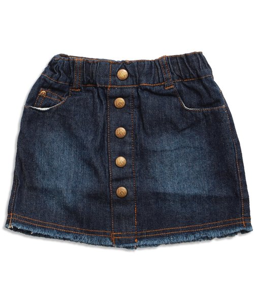 apres les cours（アプレレクール）の「LEE台形スカート（スカート・キッズ・ネイビー/ブルー・80/90/140/120/110/130/100）」の2枚目の写真
