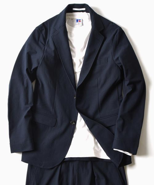 SHIPS(シップス)の「SC: EVALET(R) トリコット 4WAYストレッチ セットアップ ジャケット■(テーラードジャケット・メンズ・カーキ/ネイビー/ブラック・X-LARGE/SMALL/LARGE/MEDIUM)」の3枚目の写真