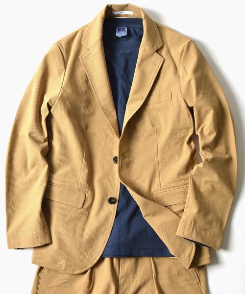 SHIPS(シップス)の「SC: EVALET(R) トリコット 4WAYストレッチ セットアップ ジャケット■(テーラードジャケット・メンズ・カーキ/ネイビー/ブラック・X-LARGE/SMALL/LARGE/MEDIUM)」の1枚目の写真