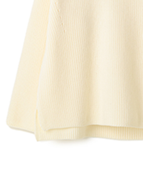 ESTNATION（エストネーション）の「ESTNATION 畔編みVネックニット（ニット/セーター・レディース・ホワイト/グレー/オレンジ・38）」の6枚目の写真