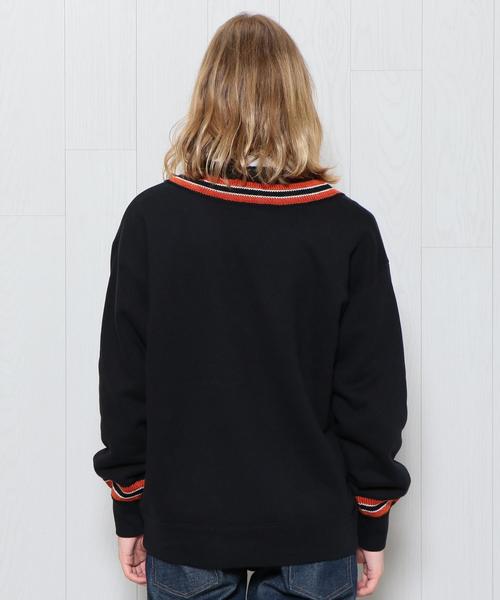 H　BEAUTY&YOUTH UNITED ARROWS（エイチビューティーアンドユースユナイテッドアローズ）の「＜H＞SWEAT TILDEN V-NECK KNIT/ﾆｯﾄ（ニット/セーター・メンズ・ブラック・MEDIUM/LARGE/SMALL）」の4枚目の写真