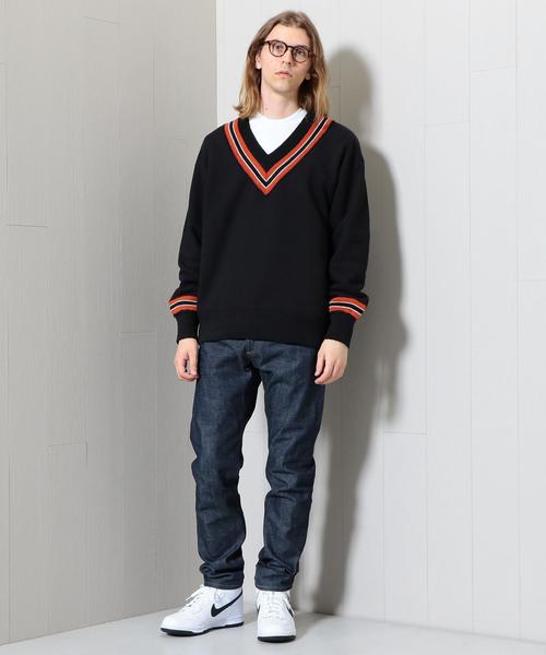 H　BEAUTY&YOUTH UNITED ARROWS（エイチビューティーアンドユースユナイテッドアローズ）の「＜H＞SWEAT TILDEN V-NECK KNIT/ﾆｯﾄ（ニット/セーター・メンズ・ブラック・MEDIUM/LARGE/SMALL）」の8枚目の写真