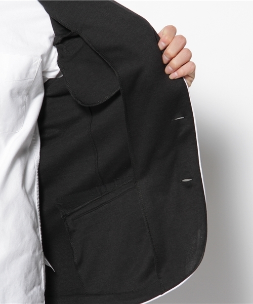 WEGO（ウィゴー）の「パイピングポンチテーラードジャケット（テーラードジャケット・メンズ・ブラック/杢グレー/ネイビー/キャメル・MEDIUM/LARGE）」の11枚目の写真