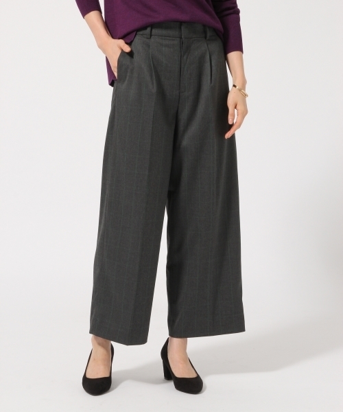 GLOBAL WORK（グローバルワーク）の「TRワイドパンツガラ/758071（その他パンツ・レディース・ダークブルー/グレー・LARGE/MEDIUM/SMALL）」の2枚目の写真