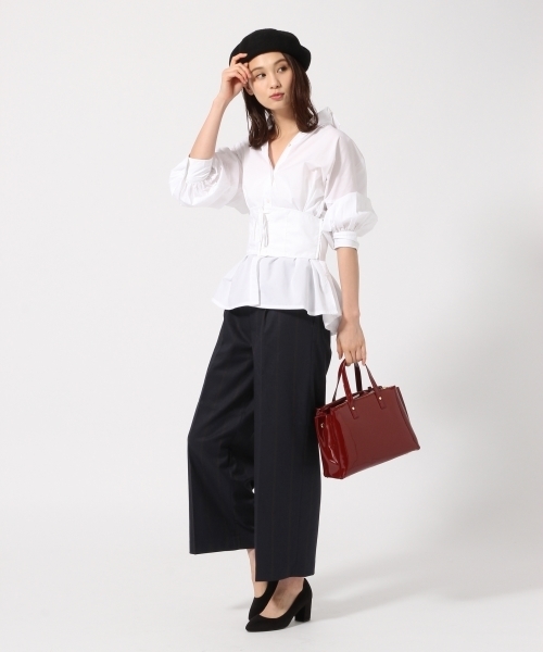 GLOBAL WORK（グローバルワーク）の「TRワイドパンツガラ/758071（その他パンツ・レディース・ダークブルー/グレー・LARGE/MEDIUM/SMALL）」の5枚目の写真