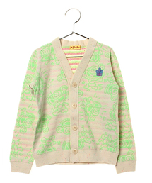 HYSTERIC MINI | Graffiti borderPop Mini Vネックカーディガン (カーディガン/ボレロ)