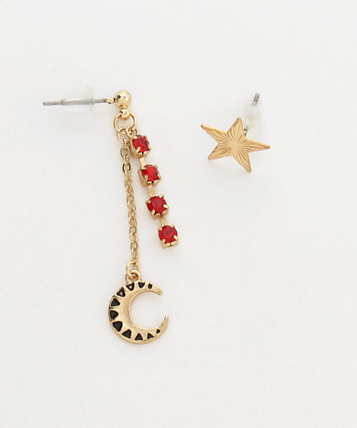 チャイハネ（チャイハネ）の「【チャイハネ】バースデーカラー月星アシンメトリーピアス（ピアス（両耳用）・レディース・その他1/その他2/その他3/その他4/その他5/その他6/その他7/その他8/その他9/その他10/その他11/その他12・FREE）」の2枚目の写真