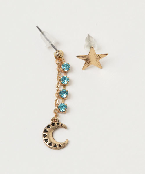 チャイハネ（チャイハネ）の「【チャイハネ】バースデーカラー月星アシンメトリーピアス（ピアス（両耳用）・レディース・その他1/その他2/その他3/その他4/その他5/その他6/その他7/その他8/その他9/その他10/その他11/その他12・FREE）」の3枚目の写真