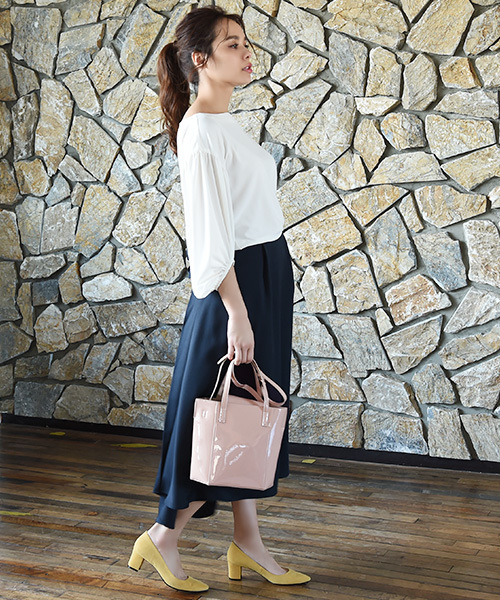 Luz Llena（ラズレナ）の「パテントスクエアショルダーバッグ（ショルダーバッグ・レディース・ブラック/パープル/ピンクベージュ・ﾌﾘ-）」の5枚目の写真