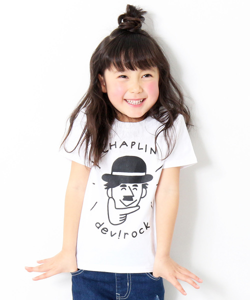 devirock（デビロック）の「わかるさんコラボ プリント半袖Tシャツ カットソー（Tシャツ/カットソー・キッズ・ホワイト系その他/グレー系その他/ブラック系その他/グリーン系その他・110cm/140cm/100cm/130cm/120cm/150cm/160cm）」の2枚目の写真