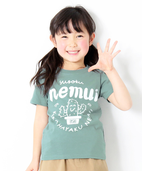 devirock（デビロック）の「わかるさんコラボ プリント半袖Tシャツ カットソー（Tシャツ/カットソー・キッズ・ホワイト系その他/グレー系その他/ブラック系その他/グリーン系その他・110cm/140cm/100cm/130cm/120cm/150cm/160cm）」の4枚目の写真