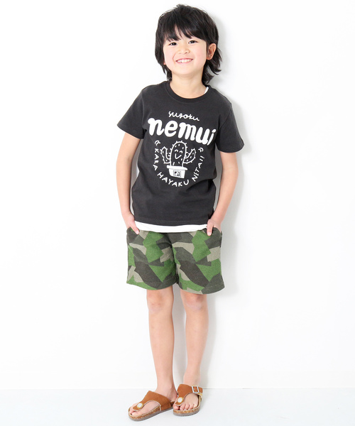 devirock（デビロック）の「わかるさんコラボ プリント半袖Tシャツ カットソー（Tシャツ/カットソー・キッズ・ホワイト系その他/グレー系その他/ブラック系その他/グリーン系その他・110cm/140cm/100cm/130cm/120cm/150cm/160cm）」の6枚目の写真