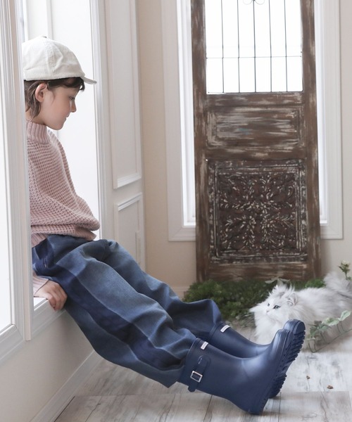 Catherine Cottage（キャサリンコテージ）の「ベーシックレインブーツ（レインシューズ・キッズ・チェリーピンク/グリーン/ネイビー/サックスブルー/イエロー/ライラック/ピンク/ライトブルー/ミント/ブラック・19/20/21/22/23/24）」の15枚目の写真