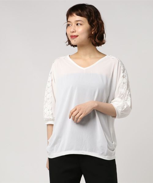 AMERICAN HOLIC(アメリカンホリック)の「・肩レースプルオーバー(Tシャツ/カットソー・レディース・パープル/グリーン/ネイビー/オフホワイト・FREE)」の19枚目の写真