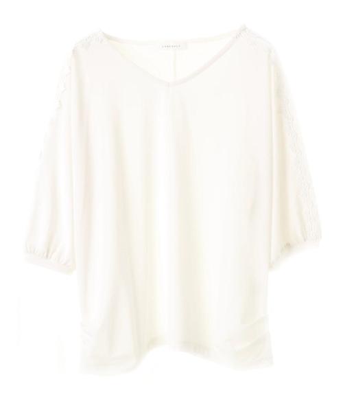 AMERICAN HOLIC(アメリカンホリック)の「・肩レースプルオーバー(Tシャツ/カットソー・レディース・パープル/グリーン/ネイビー/オフホワイト・FREE)」の7枚目の写真