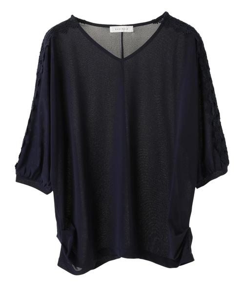 AMERICAN HOLIC(アメリカンホリック)の「・肩レースプルオーバー(Tシャツ/カットソー・レディース・パープル/グリーン/ネイビー/オフホワイト・FREE)」の9枚目の写真