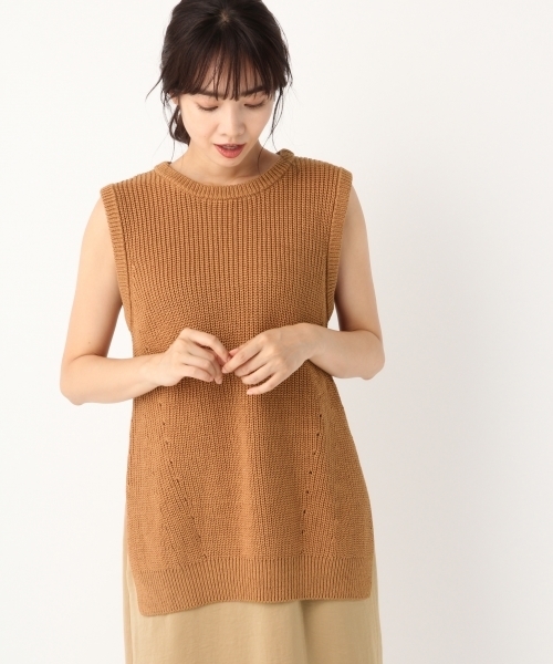 A part by（アパートバイ）の「5GCアゼCNロングNS 800720（ニット/セーター・レディース・アイボリー/ブラック/ブラウン・FREE）」の3枚目の写真