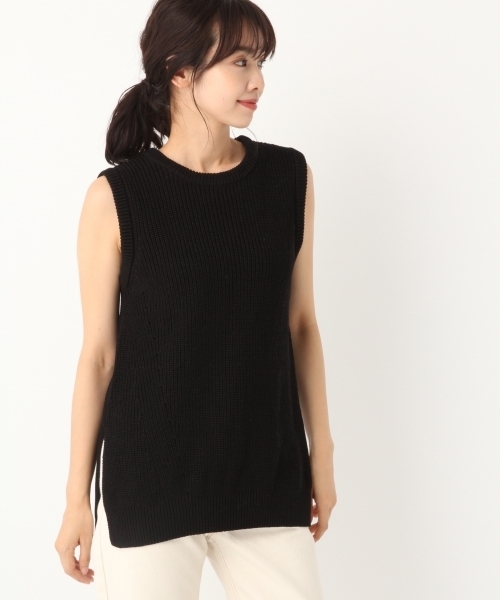 A part by（アパートバイ）の「5GCアゼCNロングNS 800720（ニット/セーター・レディース・アイボリー/ブラック/ブラウン・FREE）」の2枚目の写真