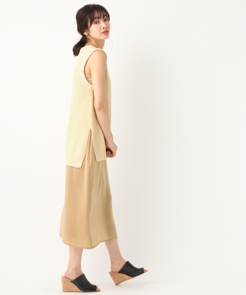 A part by（アパートバイ）の「5GCアゼCNロングNS 800720（ニット/セーター・レディース・アイボリー/ブラック/ブラウン・FREE）」の5枚目の写真