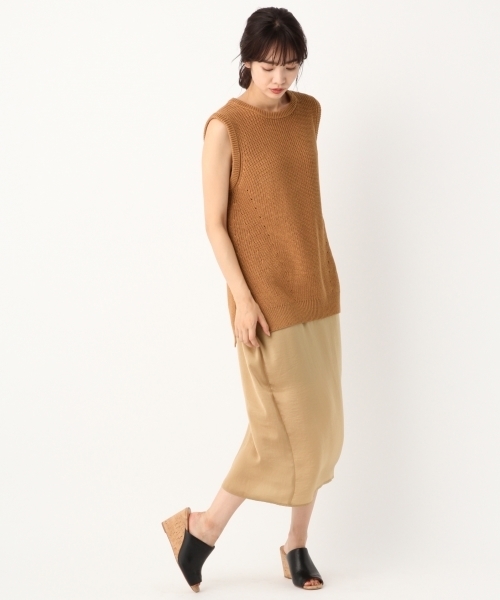 A part by（アパートバイ）の「5GCアゼCNロングNS 800720（ニット/セーター・レディース・アイボリー/ブラック/ブラウン・FREE）」の9枚目の写真