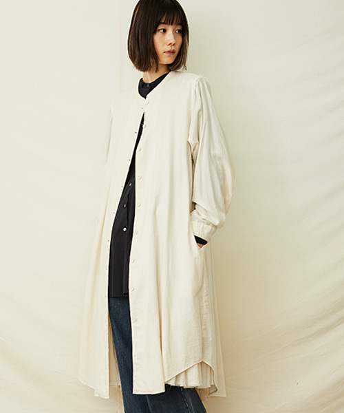 IKKUNA(イクナ)の「shirt coat/シャツコート(その他アウター・レディース・ブラック/マスタード/キナリ・1)」の2枚目の写真