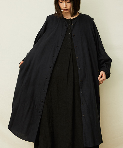 IKKUNA(イクナ)の「shirt coat/シャツコート(その他アウター・レディース・ブラック/マスタード/キナリ・1)」の8枚目の写真