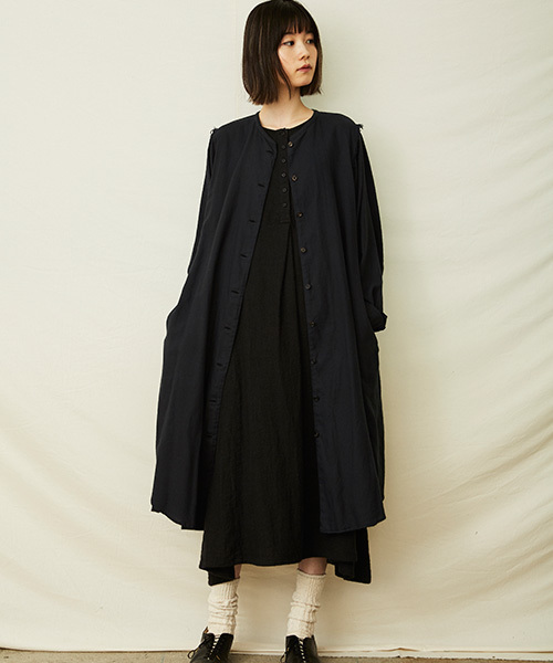 IKKUNA(イクナ)の「shirt coat/シャツコート(その他アウター・レディース・ブラック/マスタード/キナリ・1)」の9枚目の写真