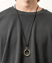 【MinoriTY】フープ スエード ネックレス リングネックレス ユニセックス メンズ