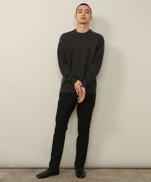 ADAM ET ROPE'(アダムエロペ)の「ウールカシミヤ片畦ニットプルオーバー(ニット/セーター・メンズ・チャコールグレー/モスグリーン/マスタード/ワインレッド/ブルー系その他/ブラウン系その他3・M/L)」の7枚目の写真
