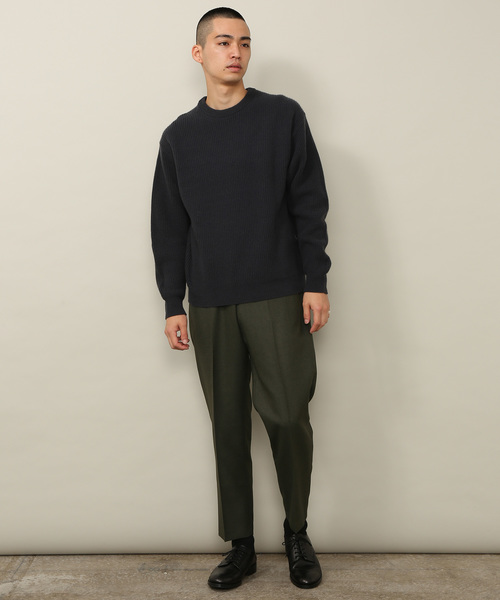 ADAM ET ROPE'(アダムエロペ)の「ウールカシミヤ片畦ニットプルオーバー(ニット/セーター・メンズ・チャコールグレー/モスグリーン/マスタード/ワインレッド/ブルー系その他/ブラウン系その他3・M/L)」の9枚目の写真