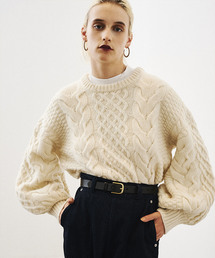 CLANE（クラネ）の「【CLANE】CABLE PUFF KNIT TOPS 15106-2211